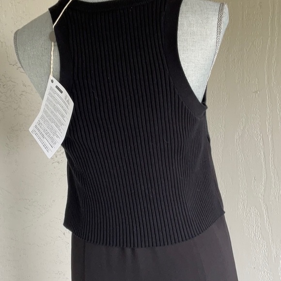 NWT T by Alexander Wang Dress-Black size 6, Black dress with short sweater. - Picture 6 of 12